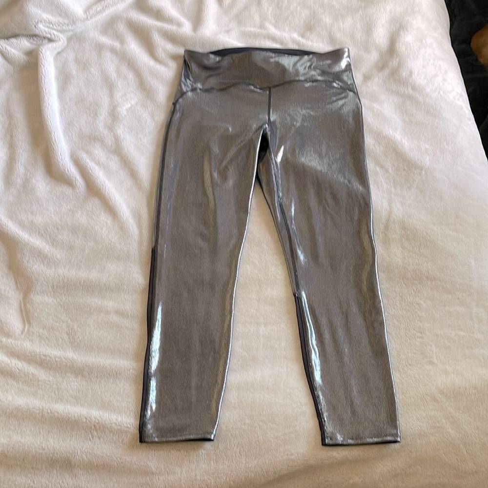 Metallic black and silver Leggings